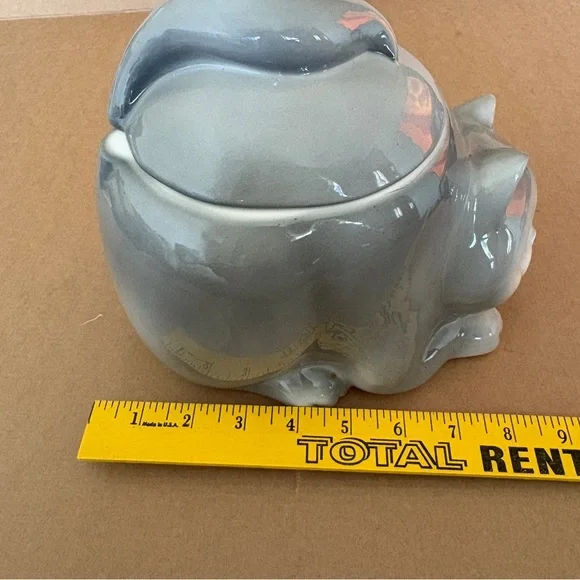 Vintage 1980 Hand painted Otagiri Cat Cookie Jar Made in Japan Kitty Cookie Jar - Picture 10 of 15